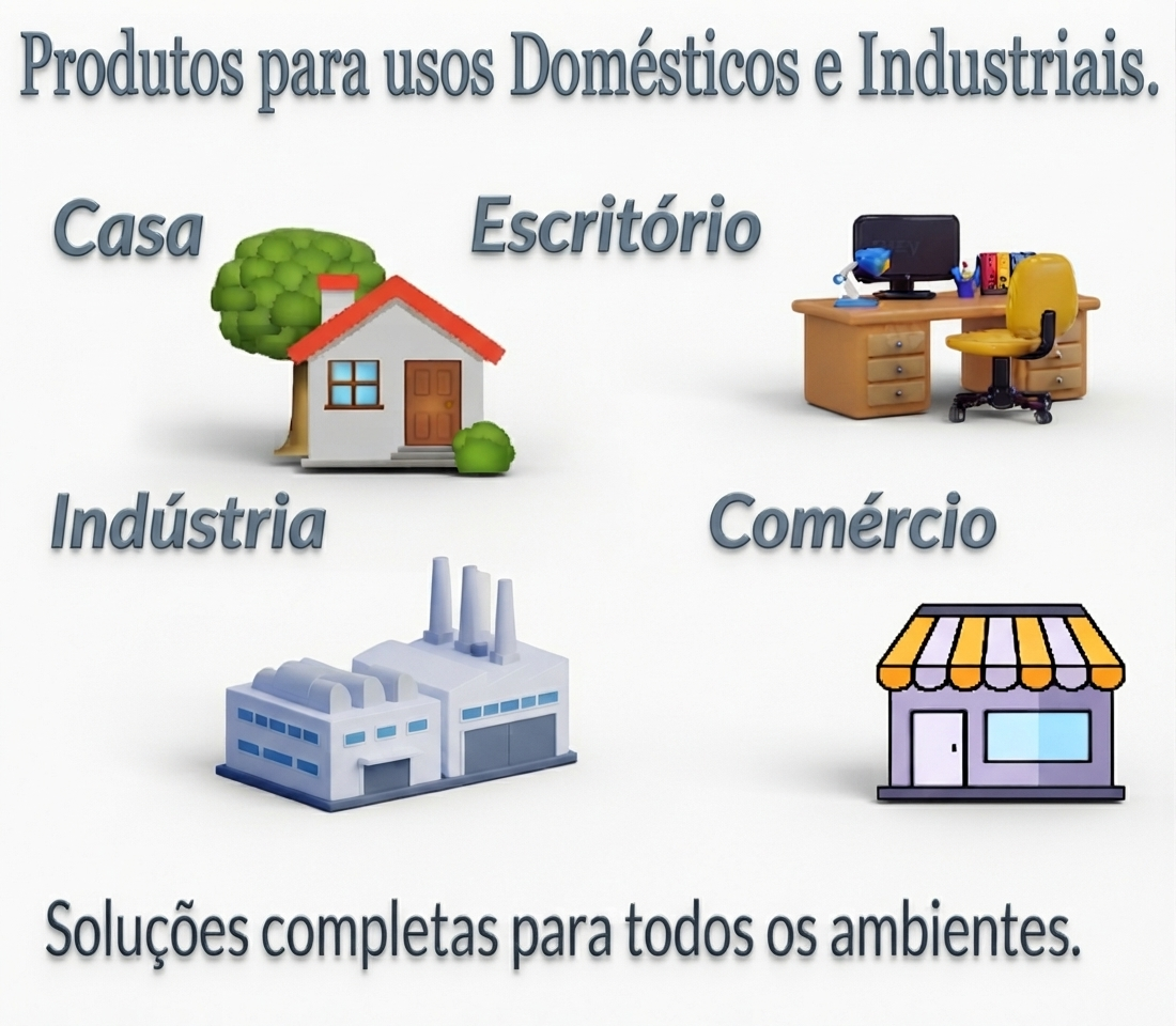 Produtos para usos Domésticos e Industriais